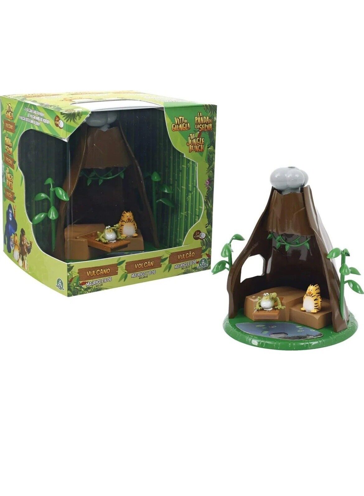 vita da giungla il vulcano personaggi inclusi e fumo vero