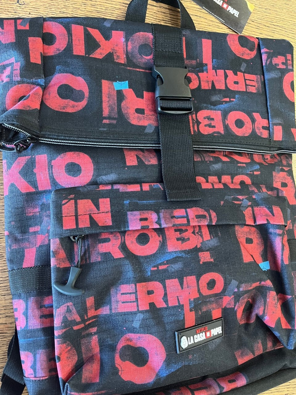 ZAINO NETFLIX LA CASA DI CARTA CASA DE PAPEL SACCA MARE BORSA TEMPO LIBERO