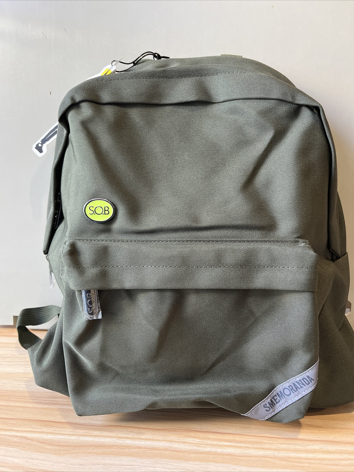 Zaino smemoranda sob con impermeabile anti pioggia verde scuola