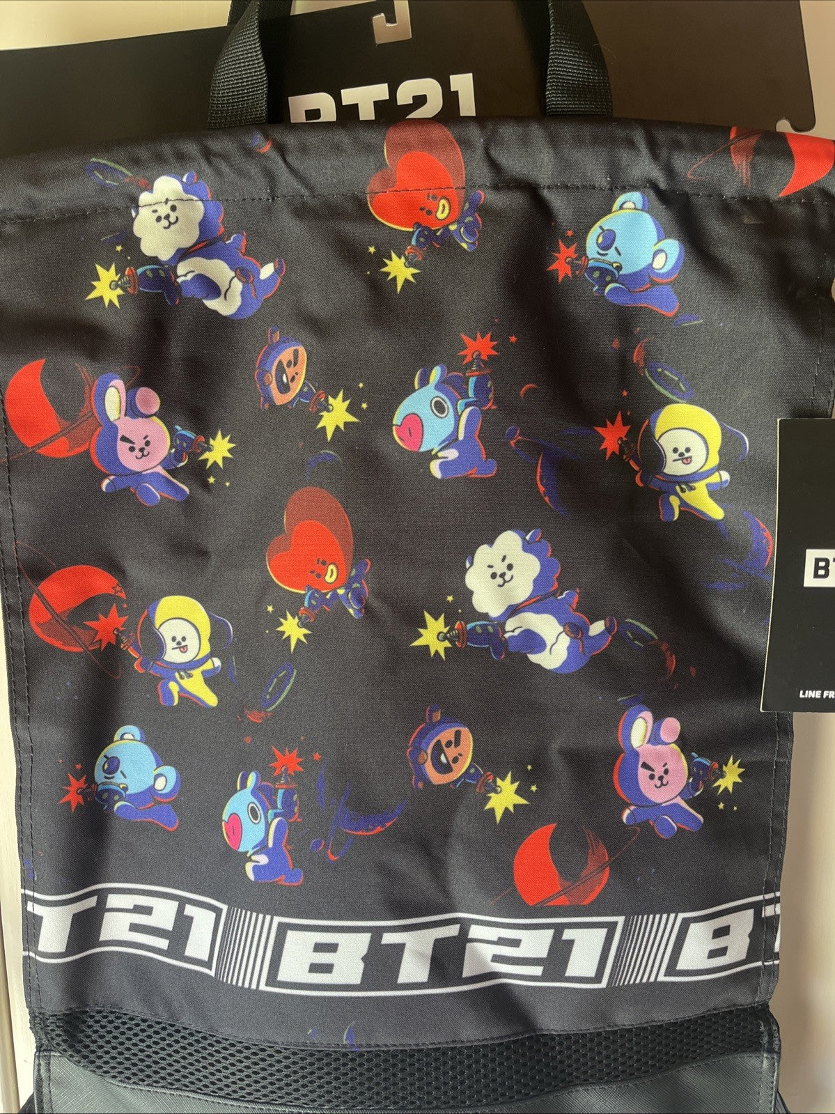SACCA RAGAZZA BT21 FIGURE PERSONAGGI SCUOLA VACANZE 33X48 RESISTENTE ZAINO