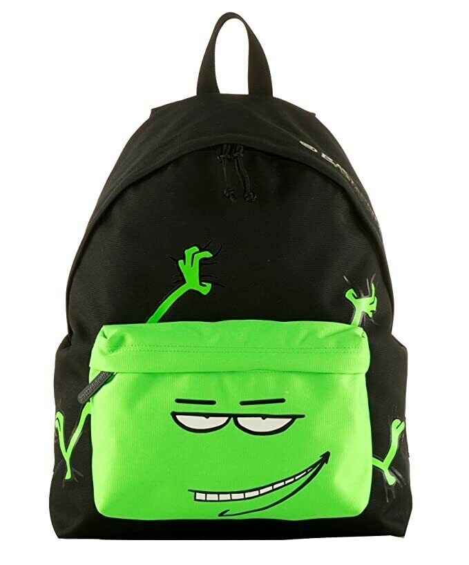 zaino bastardidentro americano nero verde by seven leggero comodo scuola vacanza