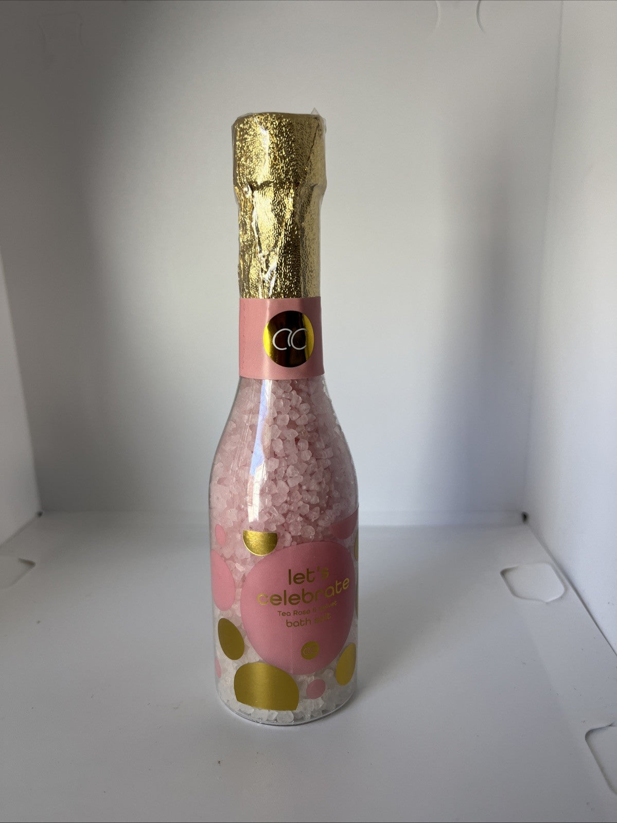 sali da bagno in bottiglia di prosecco spumante Rosa bath salt 130g
