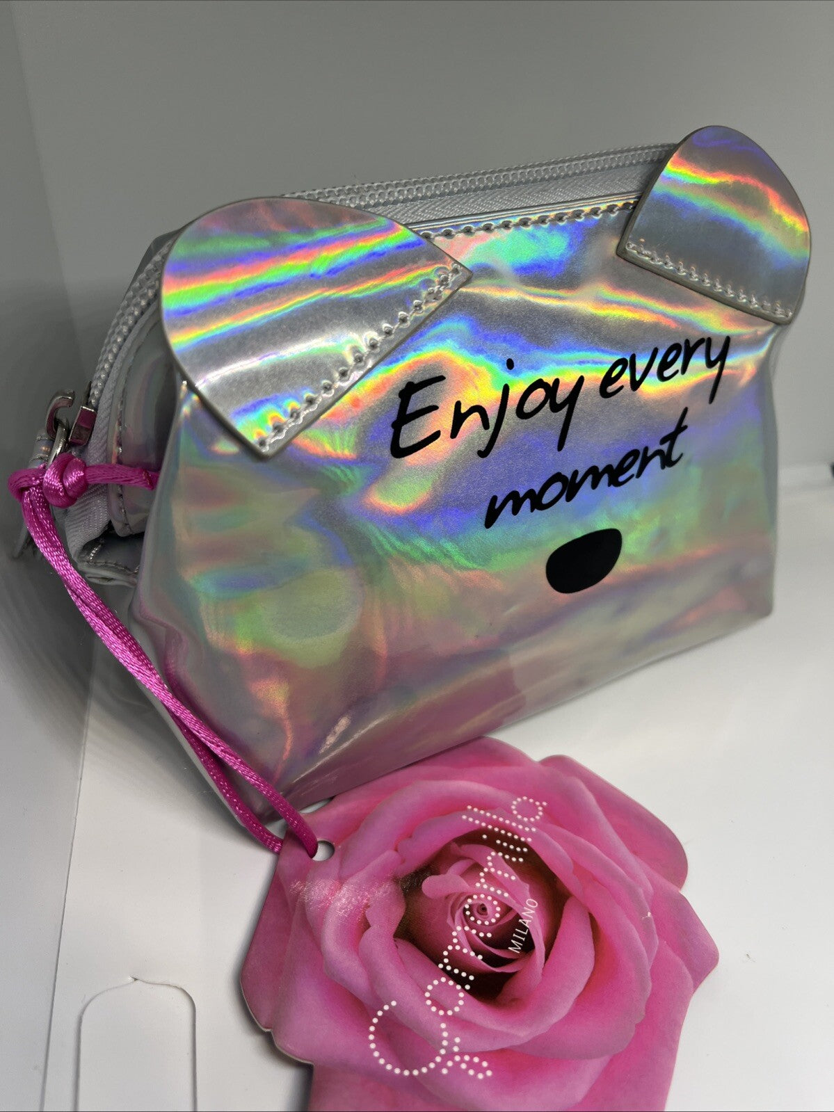 Three stars camomilla Milano porta oggetti gioielli borsa beauty trousse 12x14x8