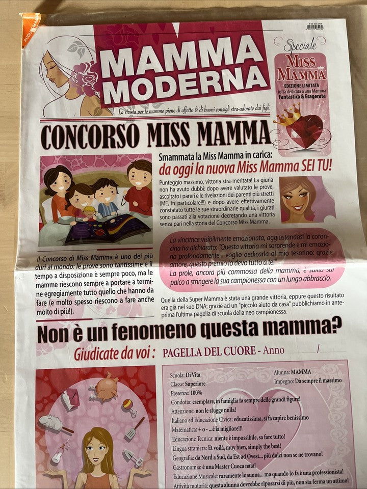 biglietto auguri festa della mamma giornale divertente donna moderna