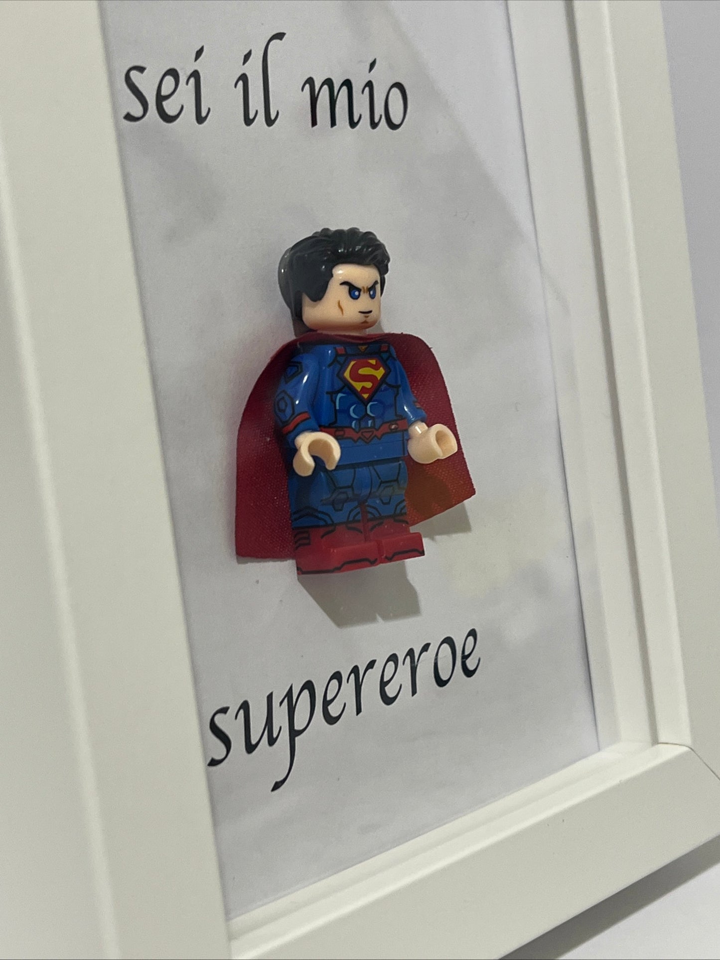 cornice festà del papà supereroe lego superman