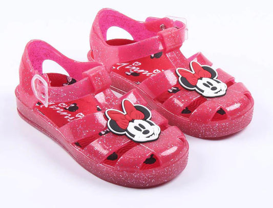 SANDALI RAGNETTO GOMMA MORBIDI DISNEY MINNIE GLITTER BAMBINA MARE SPIAGGIA