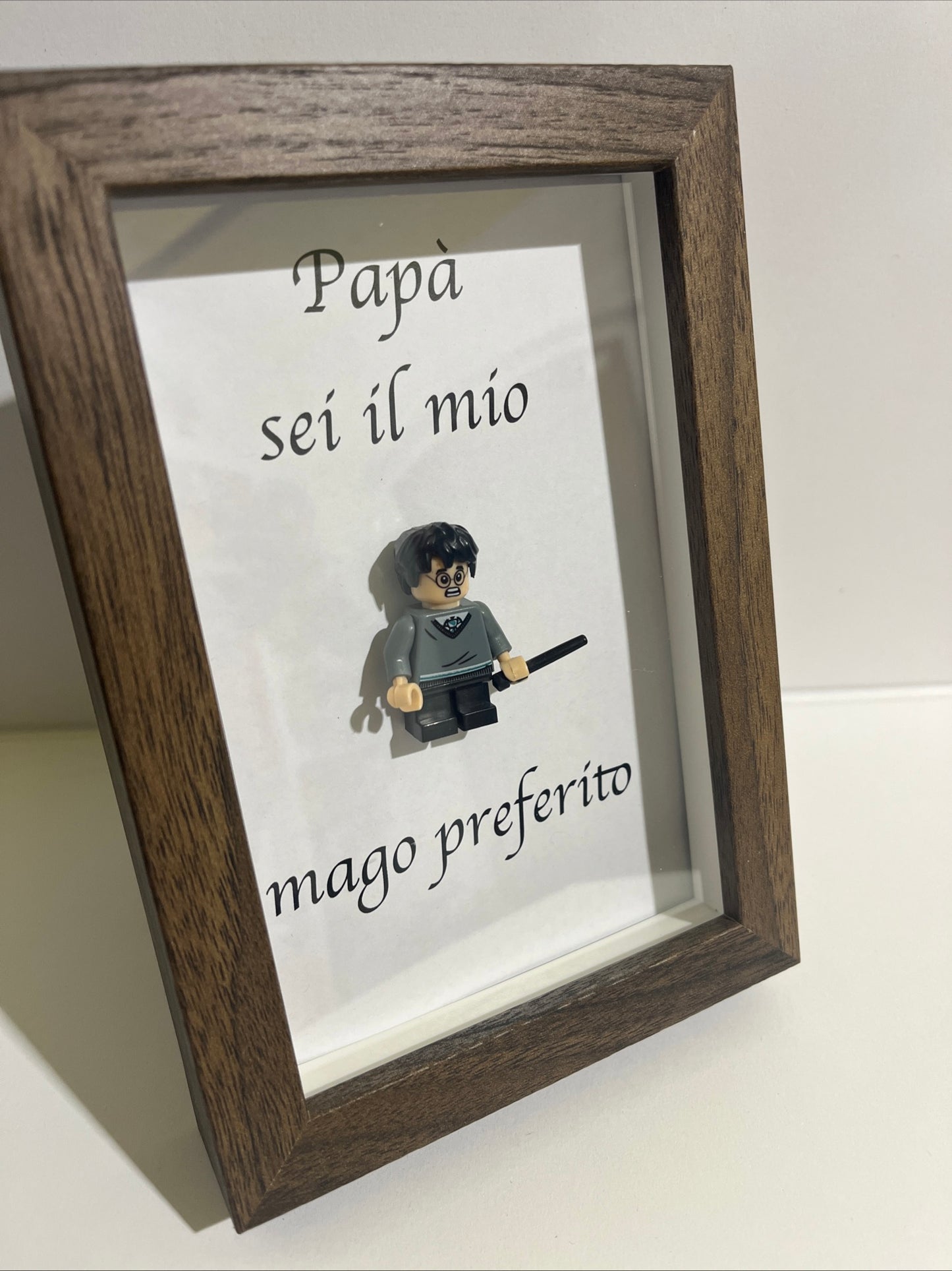 Cornice festa del papà mago preferito con lego harry potter