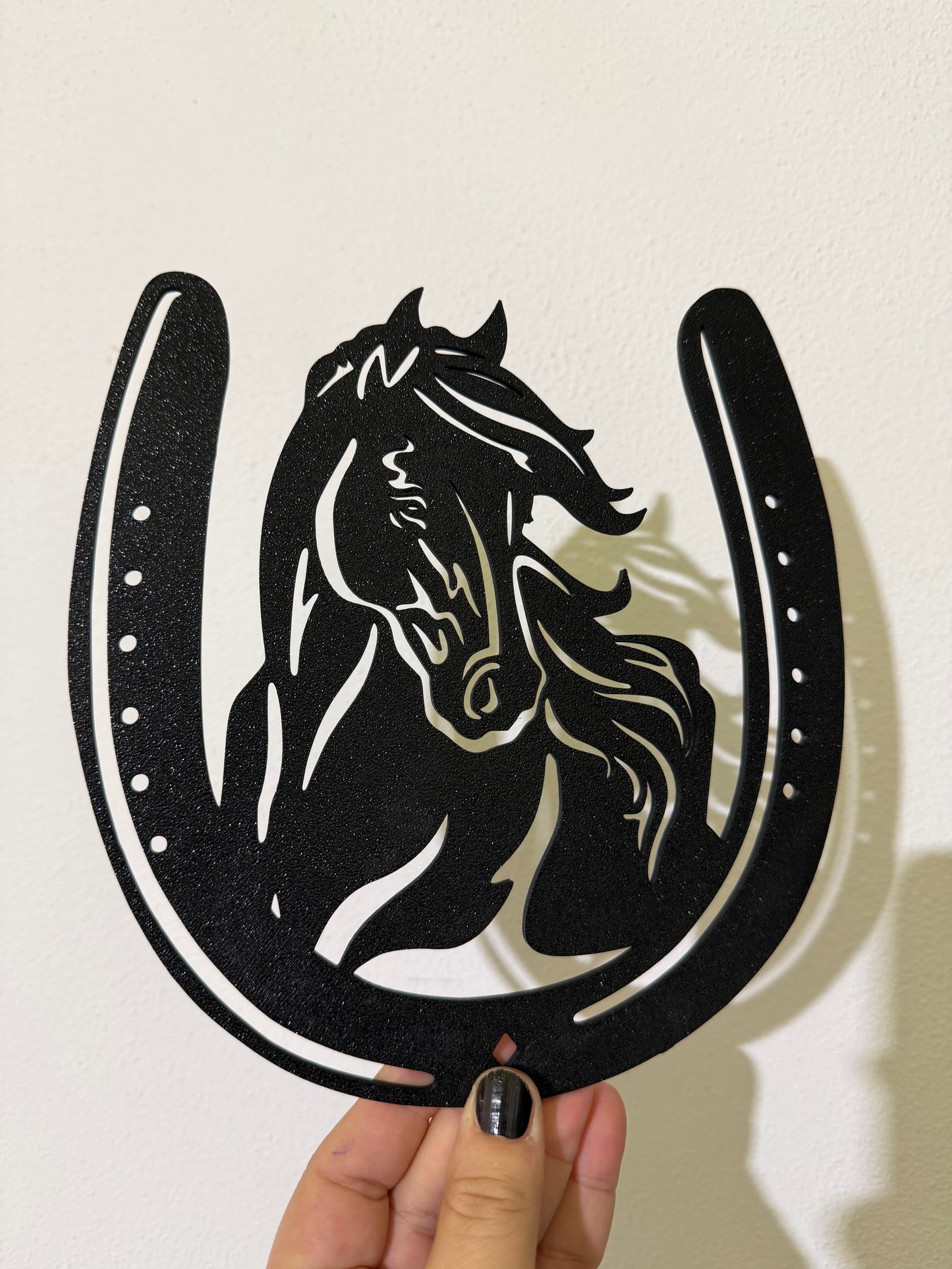 decorazione da parete wall art da muro casa  ferro di cavallo horse equitazione