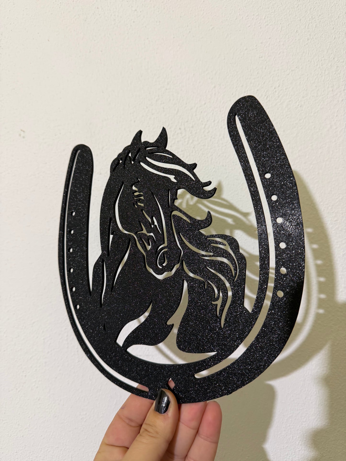 decorazione da parete wall art da muro casa  ferro di cavallo horse equitazione