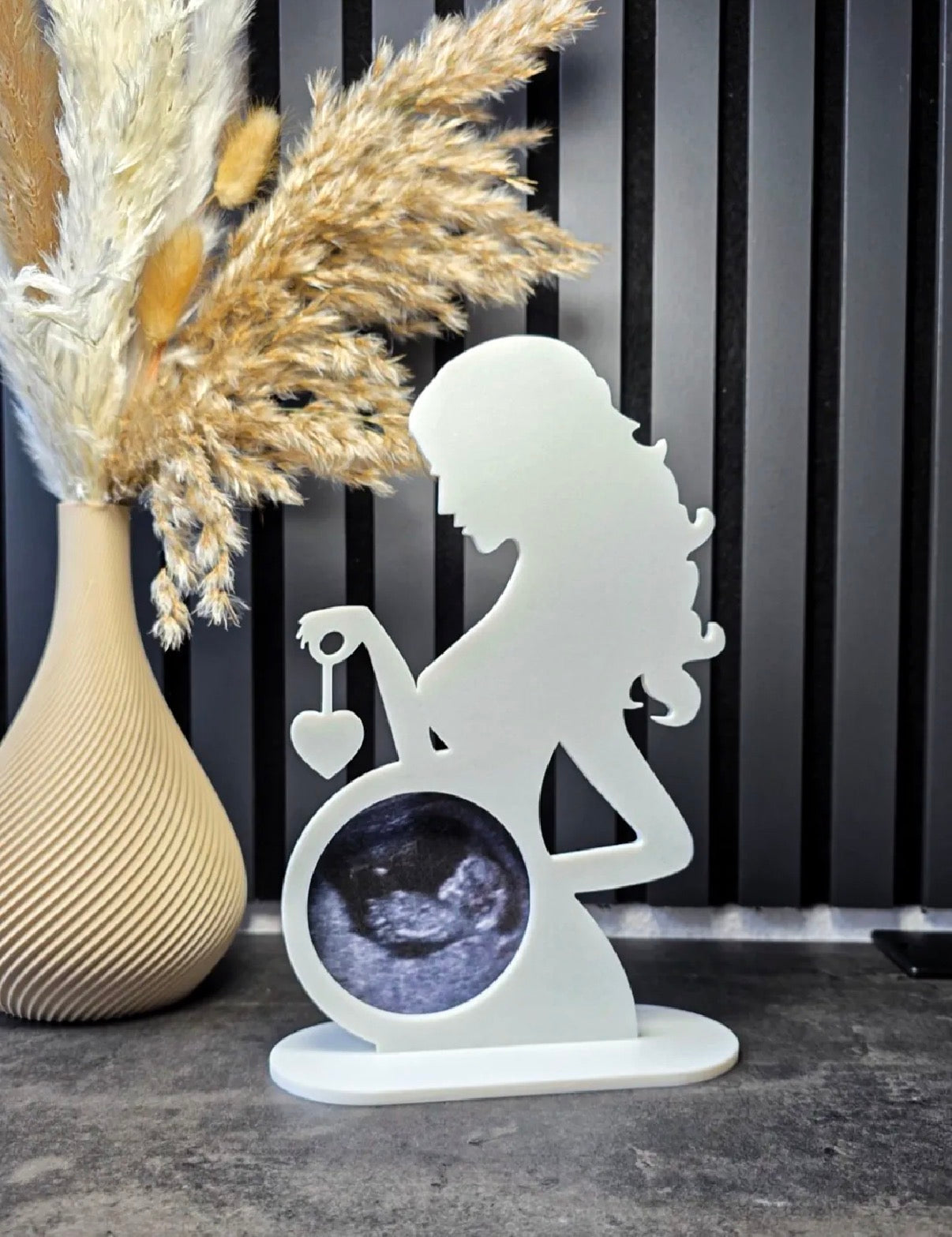 decorazione d'appoggio scrivania gravidanza nascita foto ecografia