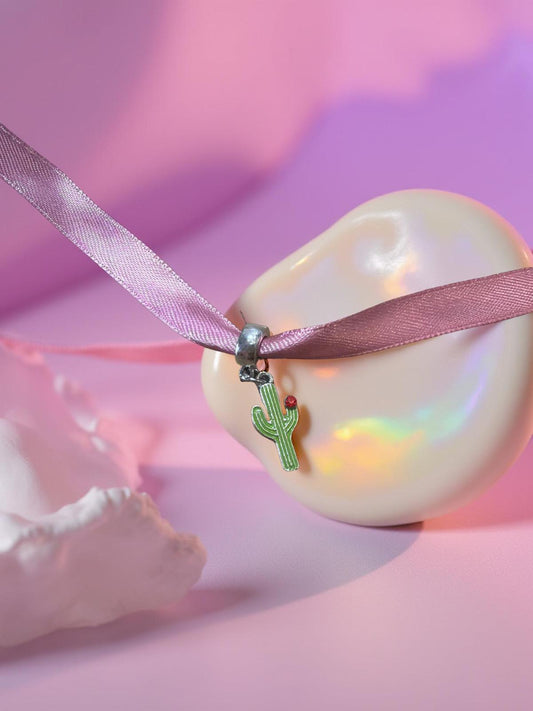 CIONDOLO CHARM CACTUS PIANTA GRASSA CON SPINE PER BRACCIALE