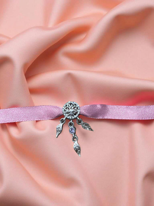 CIONDOLO CHARM ROTONDO FOGLIE ACCHIAPPASOGNI PER BRACCIALE