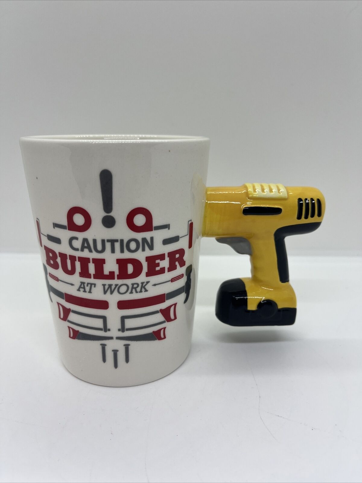 tazza colazione mug 3D trapano building at work lavoro lavori In Corso