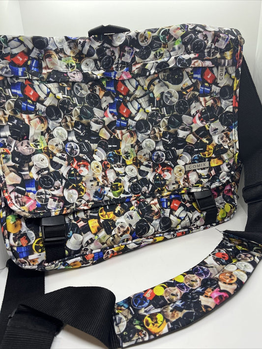 COMIX Borsa A Tracolla Unisex tappi colorati CARTELLA SCUOLA regolabile vacanza