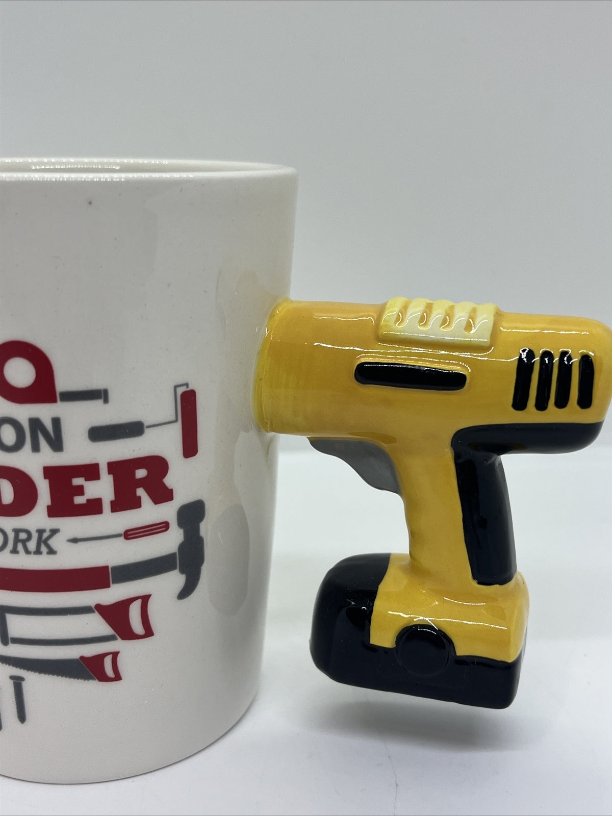 tazza colazione mug 3D trapano building at work lavoro lavori In Corso