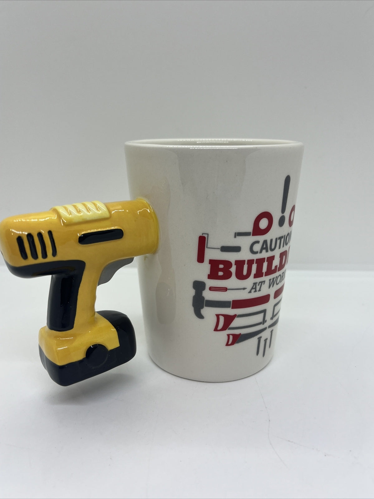 tazza colazione mug 3D trapano building at work lavoro lavori In Corso