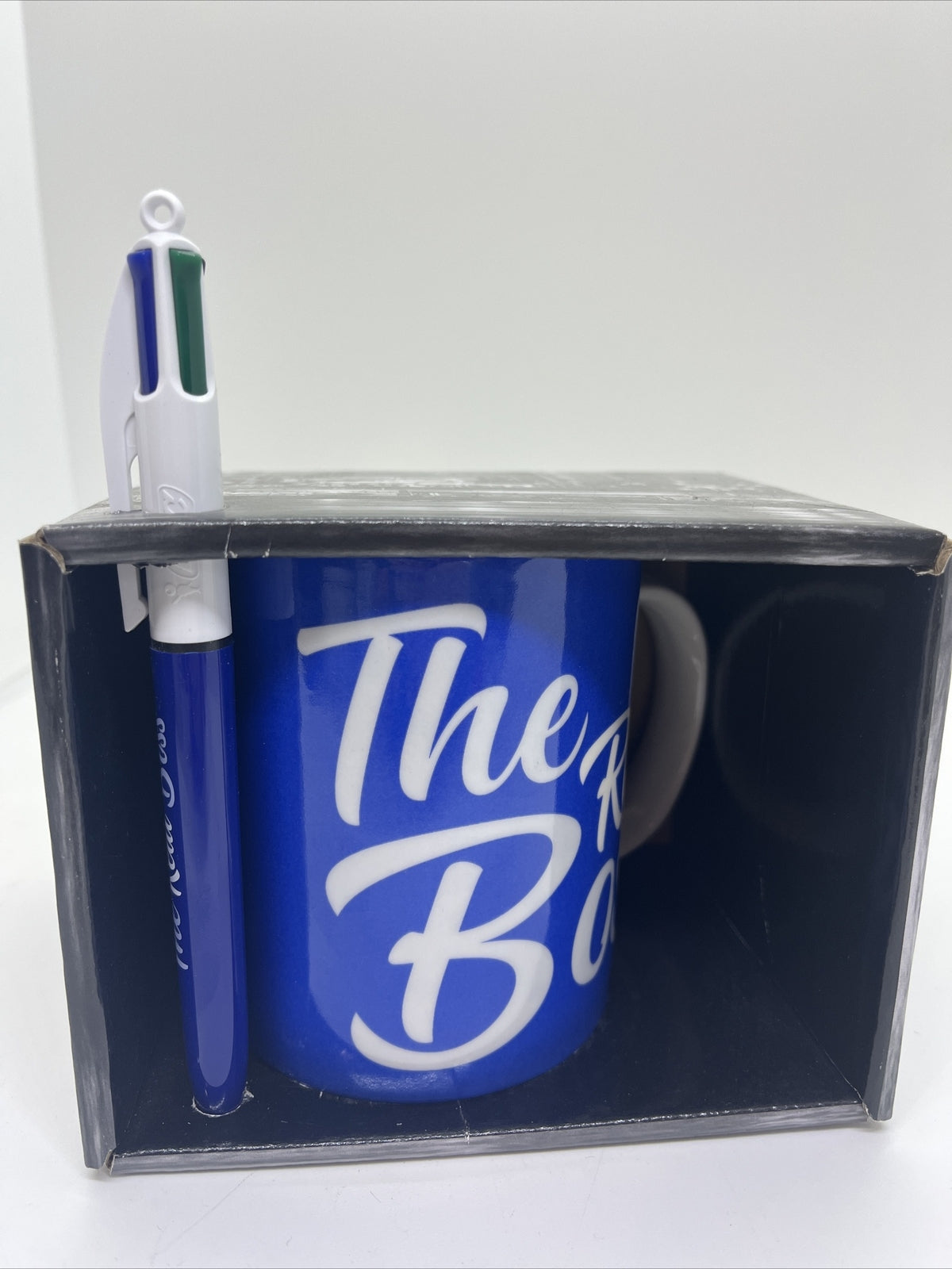 Tazza ceramica tinta unita e bic multicolor colazione The Real Boss