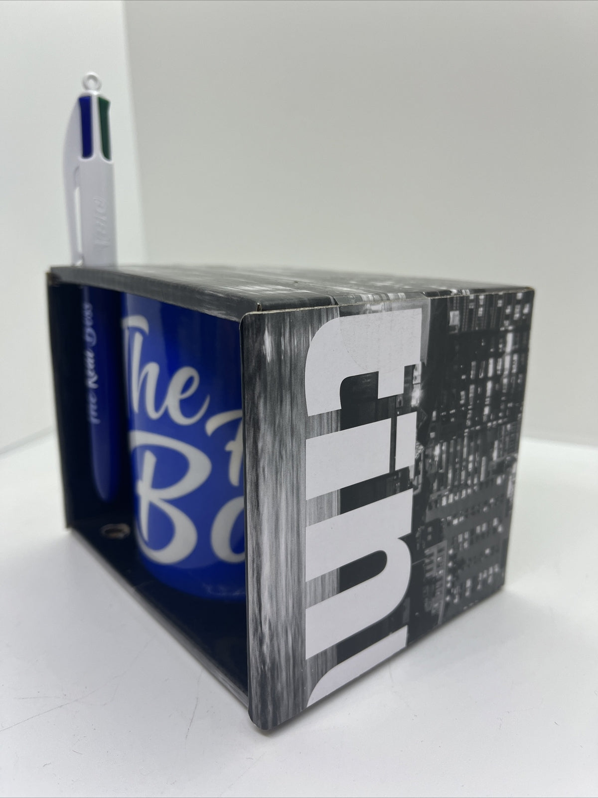 Tazza ceramica tinta unita e bic multicolor colazione The Real Boss