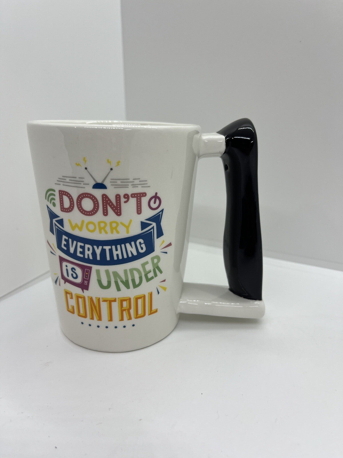 Tazza 3D manico telecomando tv televisione ceramica mug control remote