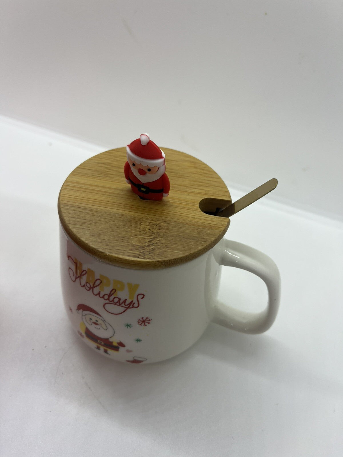 tazza natalizia 400 ml tappo cucchiaino babbo Natale Christmas confezione regalo