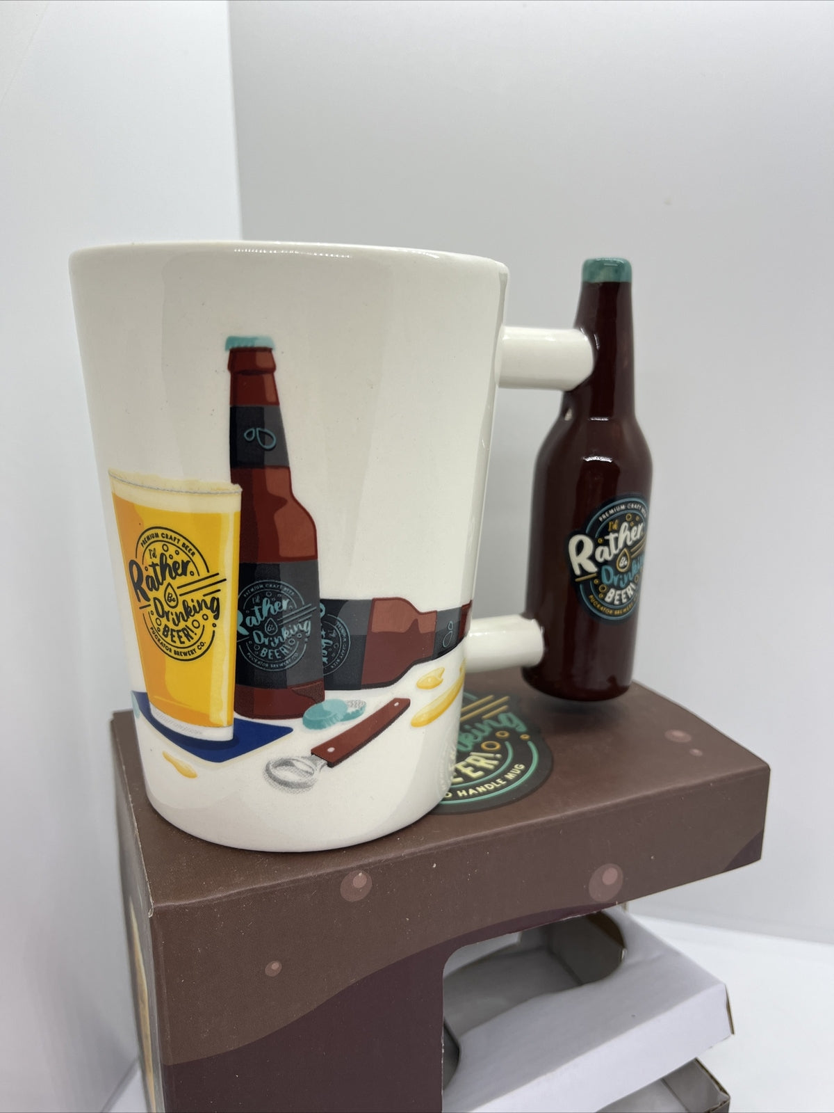 tazza colazione 3d mug bottiglia birra manico beer divertente