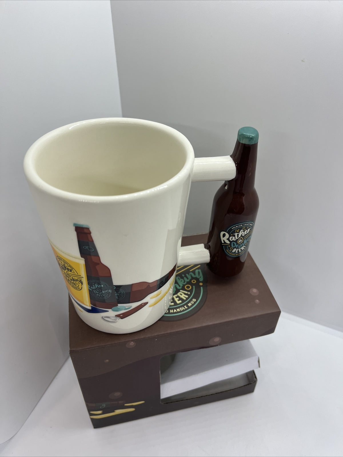 tazza colazione 3d mug bottiglia birra manico beer divertente