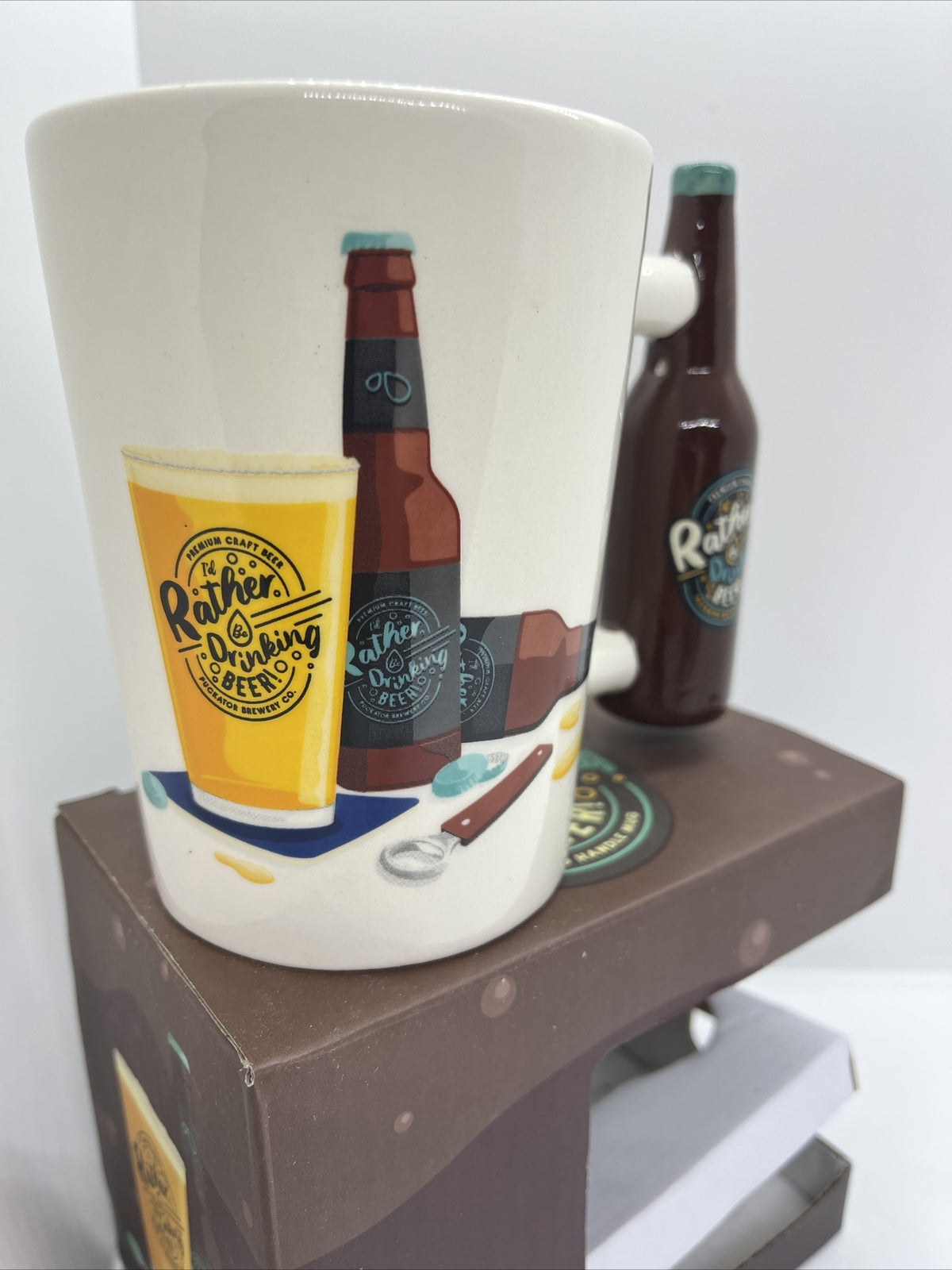 tazza colazione 3d mug bottiglia birra manico beer divertente