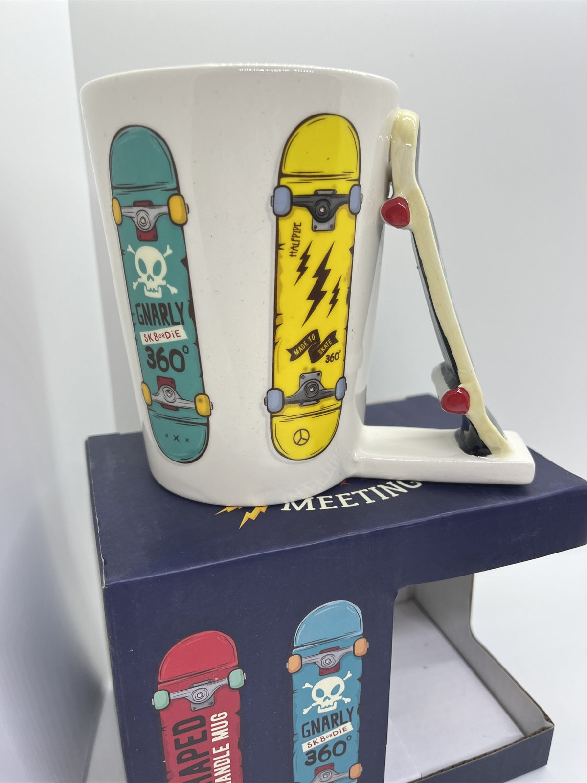 tazza colazione 3d mug skate manico tavola