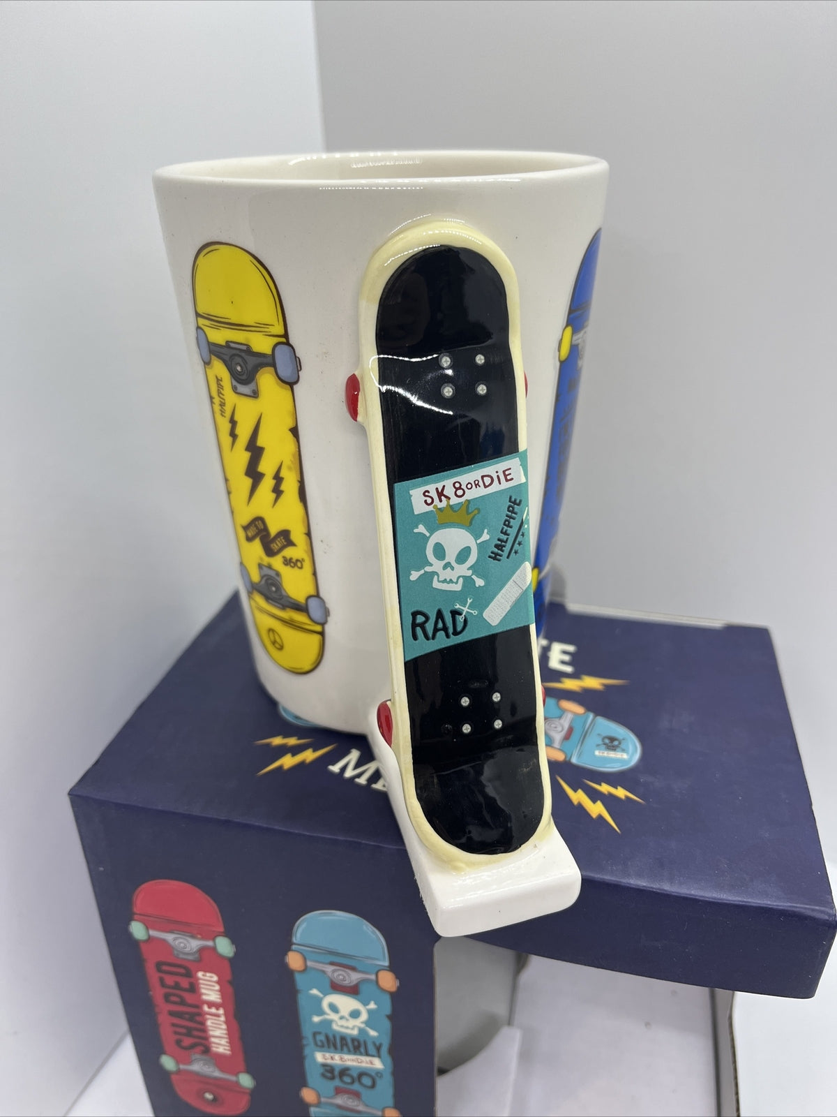 tazza colazione 3d mug skate manico tavola