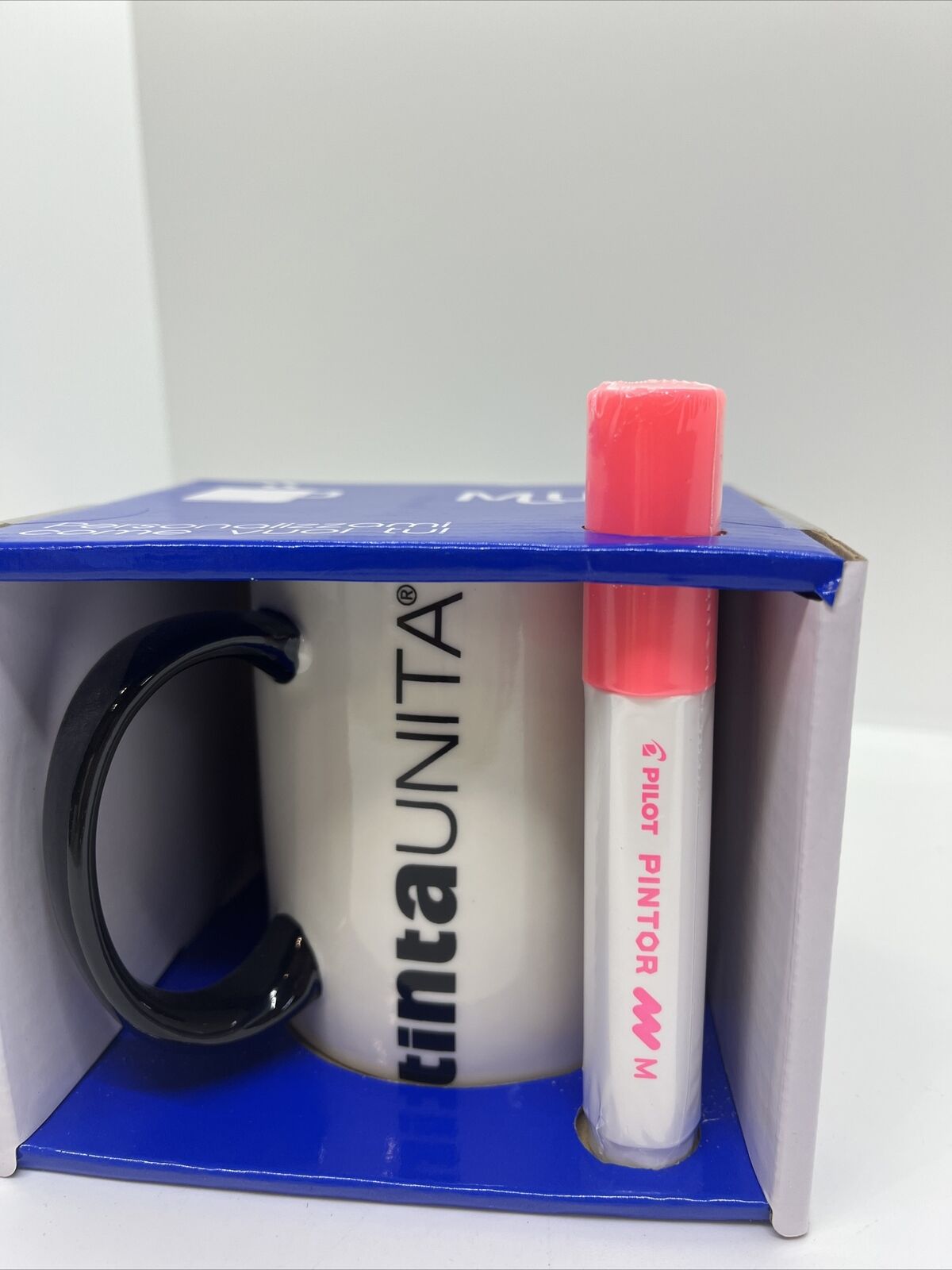 Tazza bianco nero ceramica tinta unita personalizzabile Pilot Pintor rosa