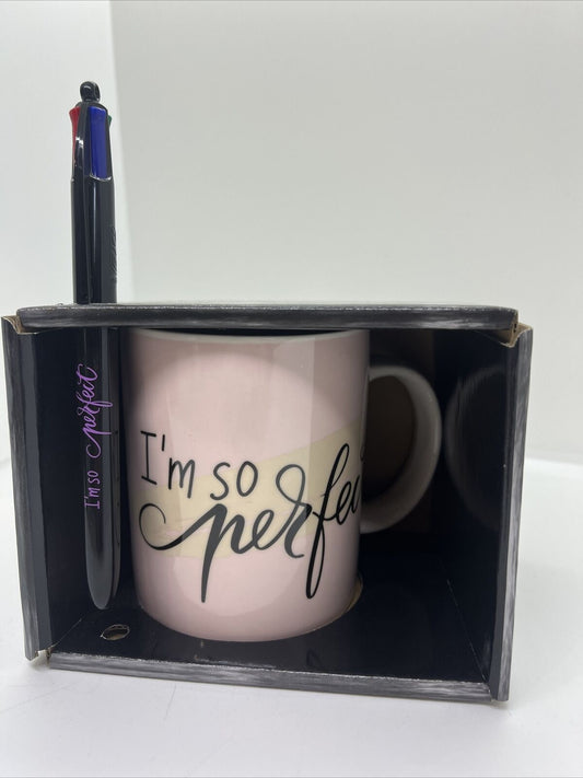 Tazza ceramica tinta unita e bic multicolor colazione I’m So Perfect