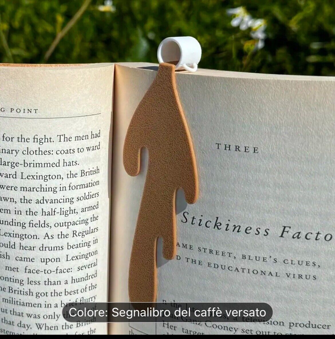 segnalibro tazza caffè versato segna libro pagina caffe Caffé