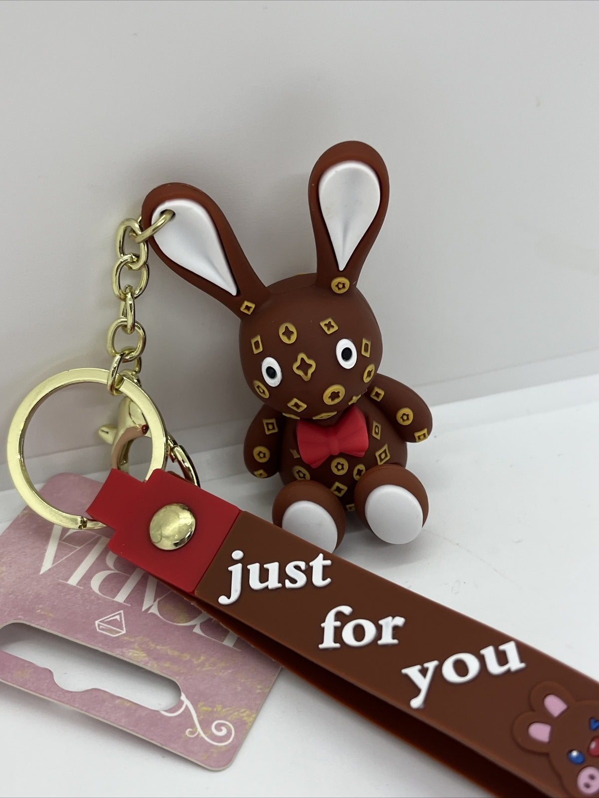 PORTACHIAVI CONIGLIO DECORAZIONI LOGO CHIAVE DECORAZIONE BORSA CIONDOLO