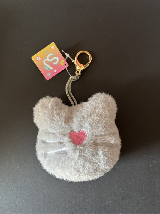 portachiavi peluche gatto Sj da attaccare alla borsa o zaino