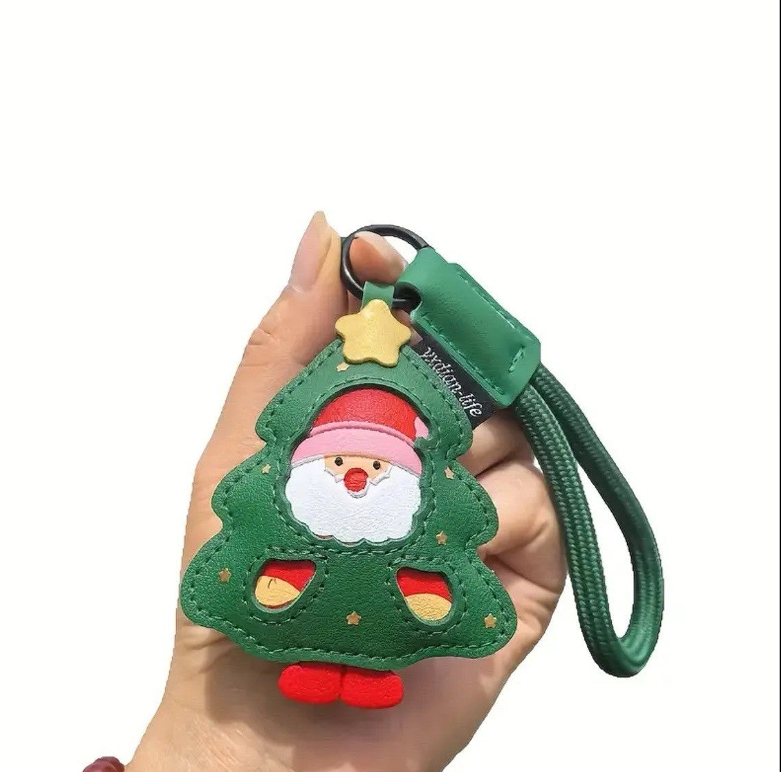 PORTACHIAVI CHARM DECORAZIONE BORSA CIONDOLO ALBERO BABBO NATALE CHRISTMAS