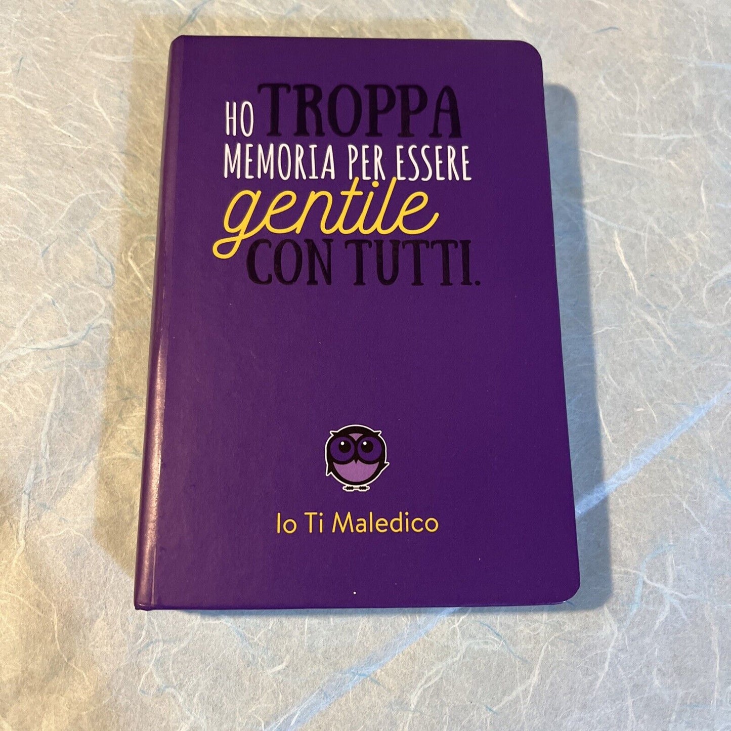 AGENDA APPUNTI NOTEBOOK IO TI MALEDICO 9,5x13,5 PAG BIANCHE SCRITTA DIVERTENTE