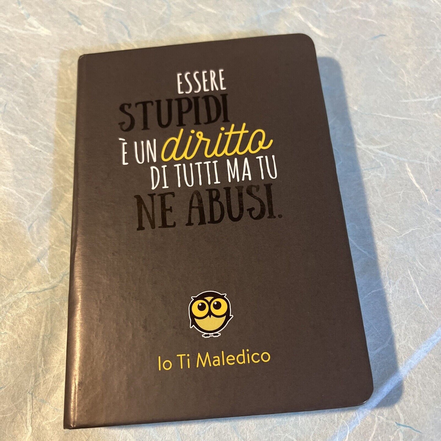 AGENDA APPUNTI NOTEBOOK IO TI MALEDICO 9,5x13,5 PAG BIANCHE SCRITTA DIVERTENTE