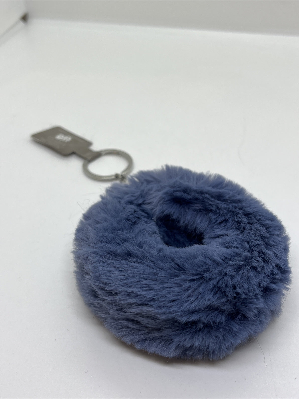 portachiavi cerchio peluche blu morbido 10 Cm