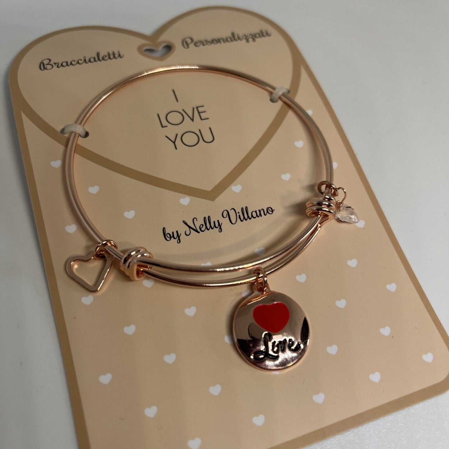 bracciale rigido braccialetto Love amore I Love You felicità