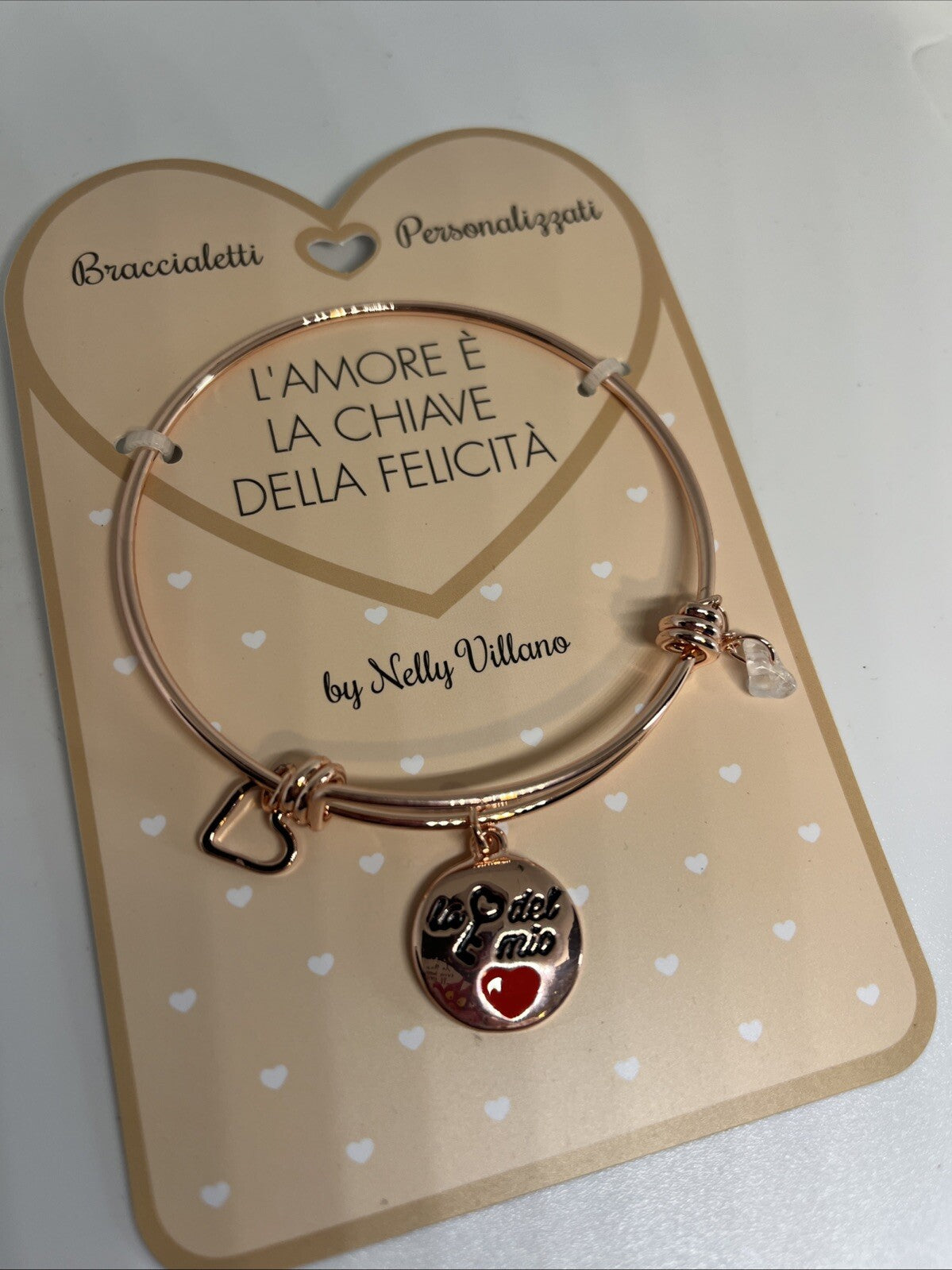 bracciale rigido braccialetto Love l’amore è la chiave della felicità