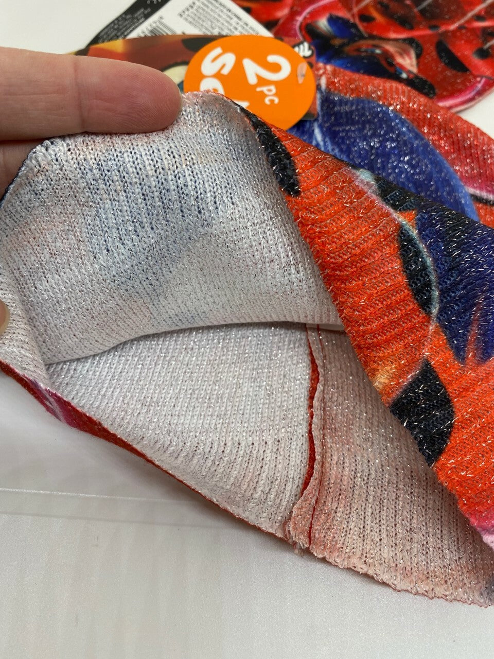 SET BERRETTO GUANTI MIRACULOUS BAMBINA DISNEY LADY BUG TG UNICA PAPALA brillanti