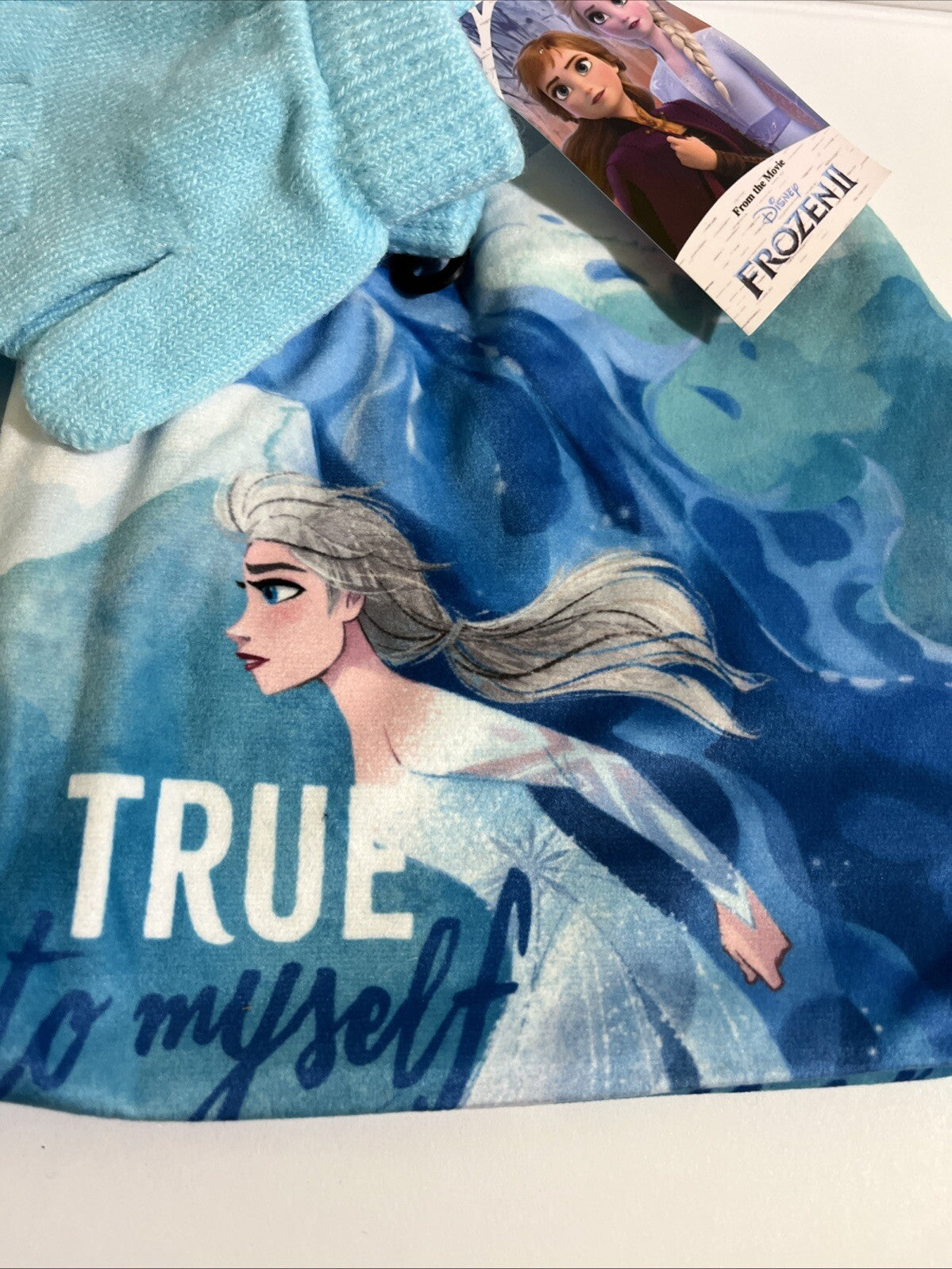 berretto e guanti Frozen disney elsa cappello tg 54 e 56 morbido pile