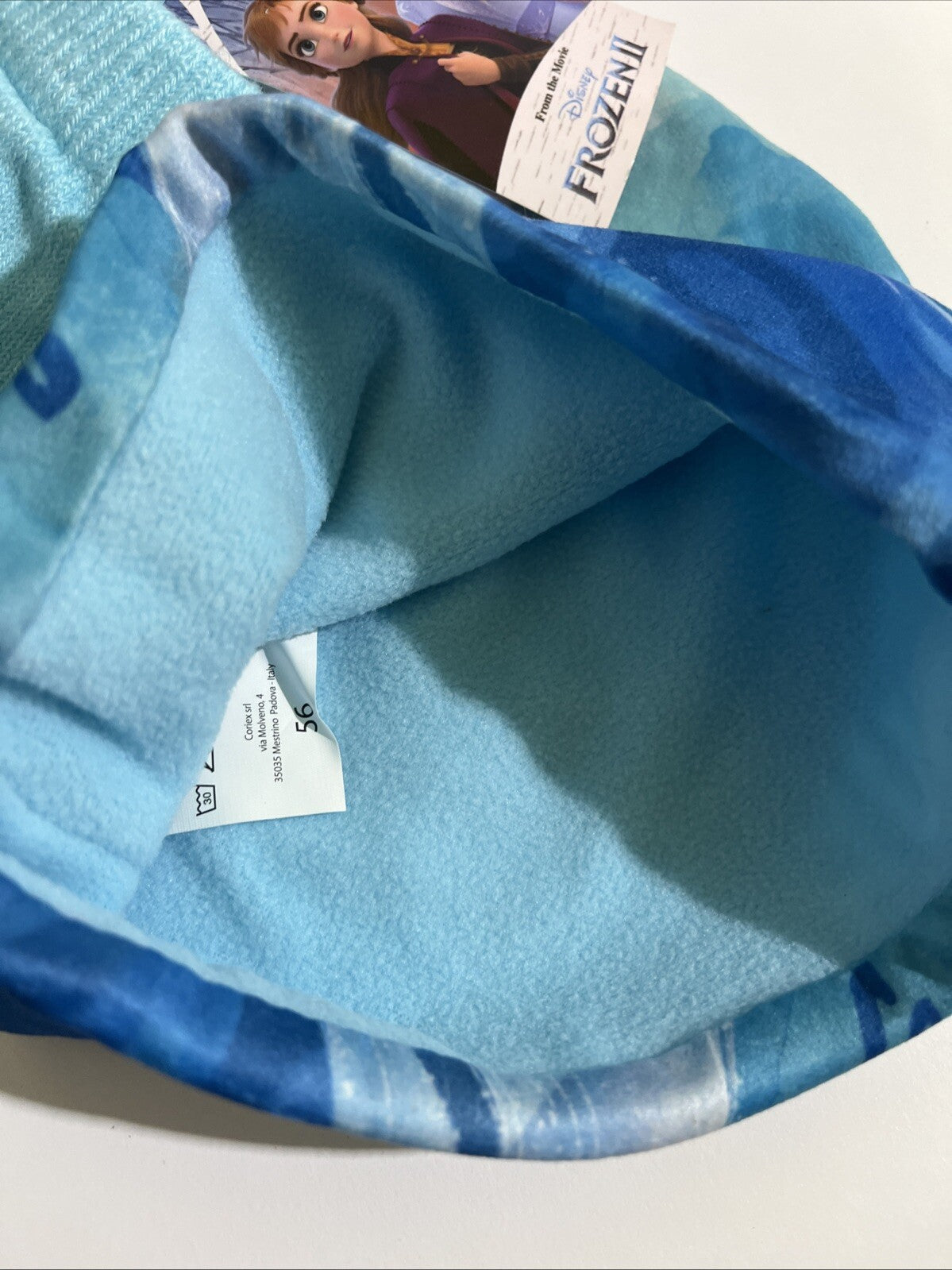 berretto e guanti Frozen disney elsa cappello tg 54 e 56 morbido pile