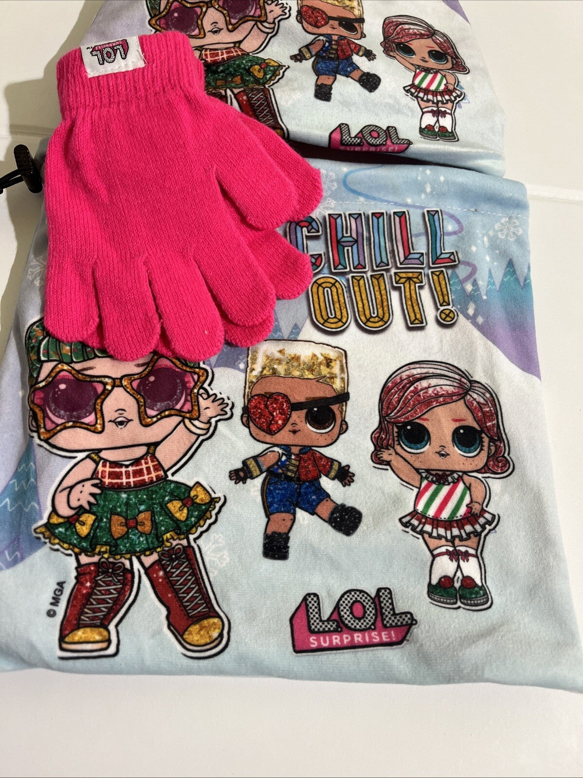 berretto collo guanti Lol surprise bambina cappello Tg 56 morbido caldo sciarpa