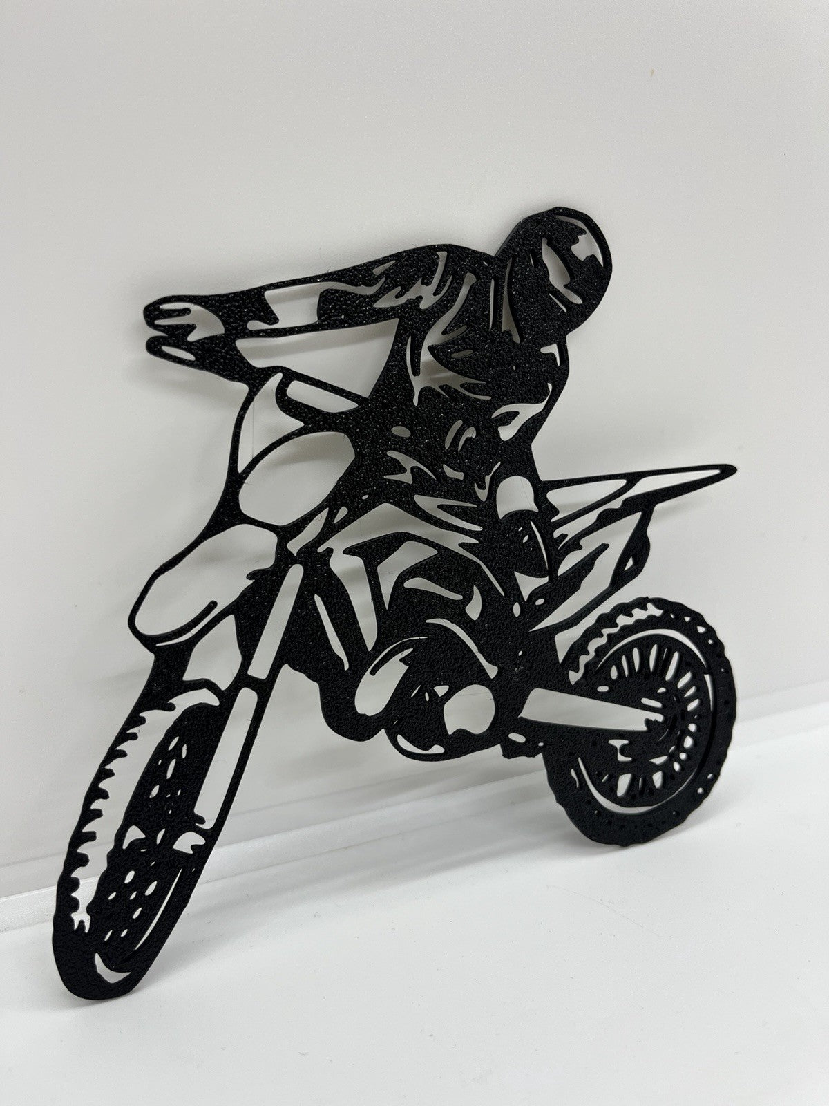 decorazione da parete wall art arte da muro ragazzo su moto cross PLA