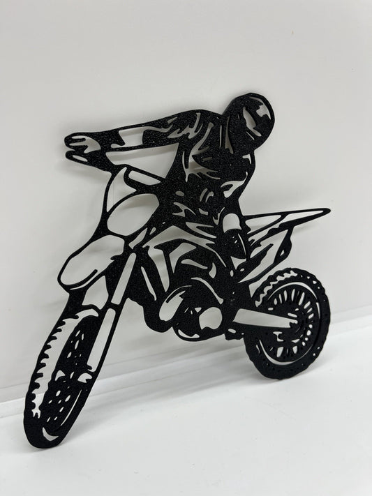 decorazione da parete wall art arte da muro ragazzo su moto cross PLA