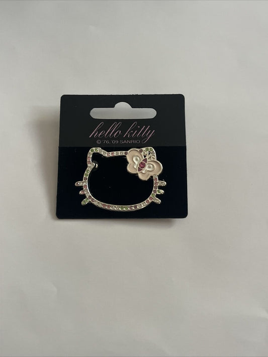 spilla Hello Kitty originale Sanrio strass brillante 4x3