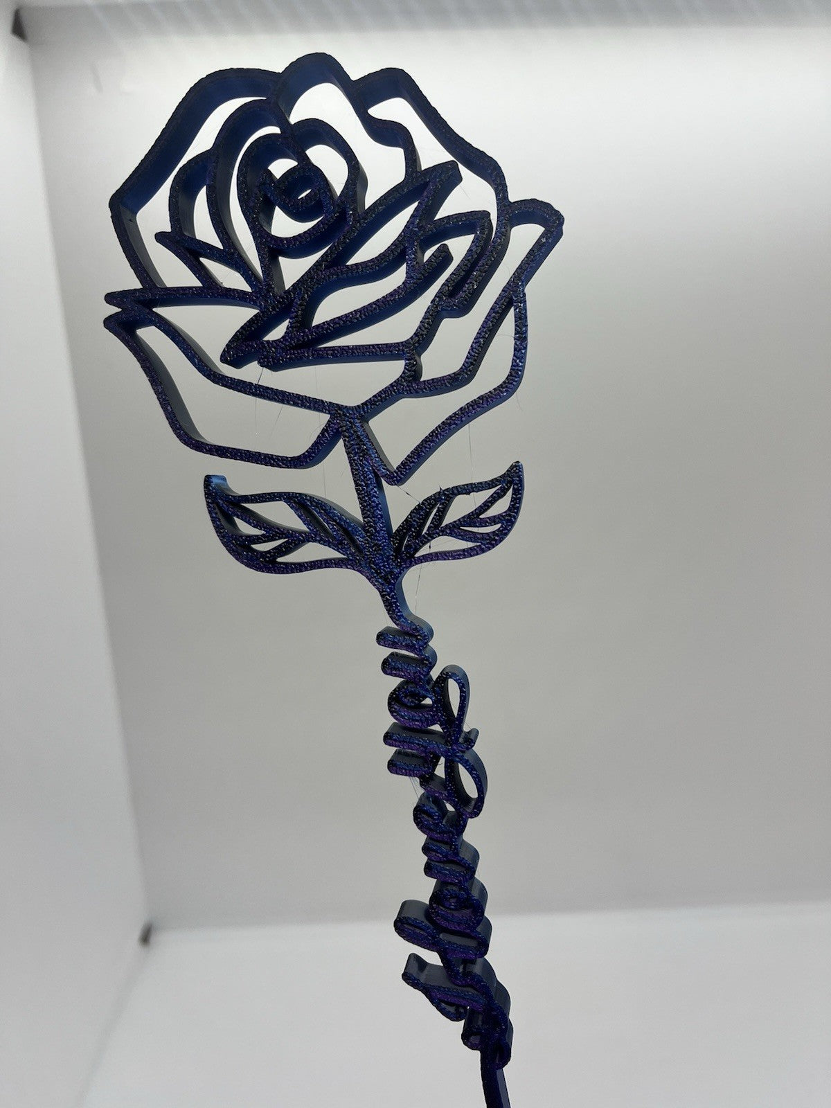 decorazione da parete wall art arte da muro casa fiore rosa i love you PLA