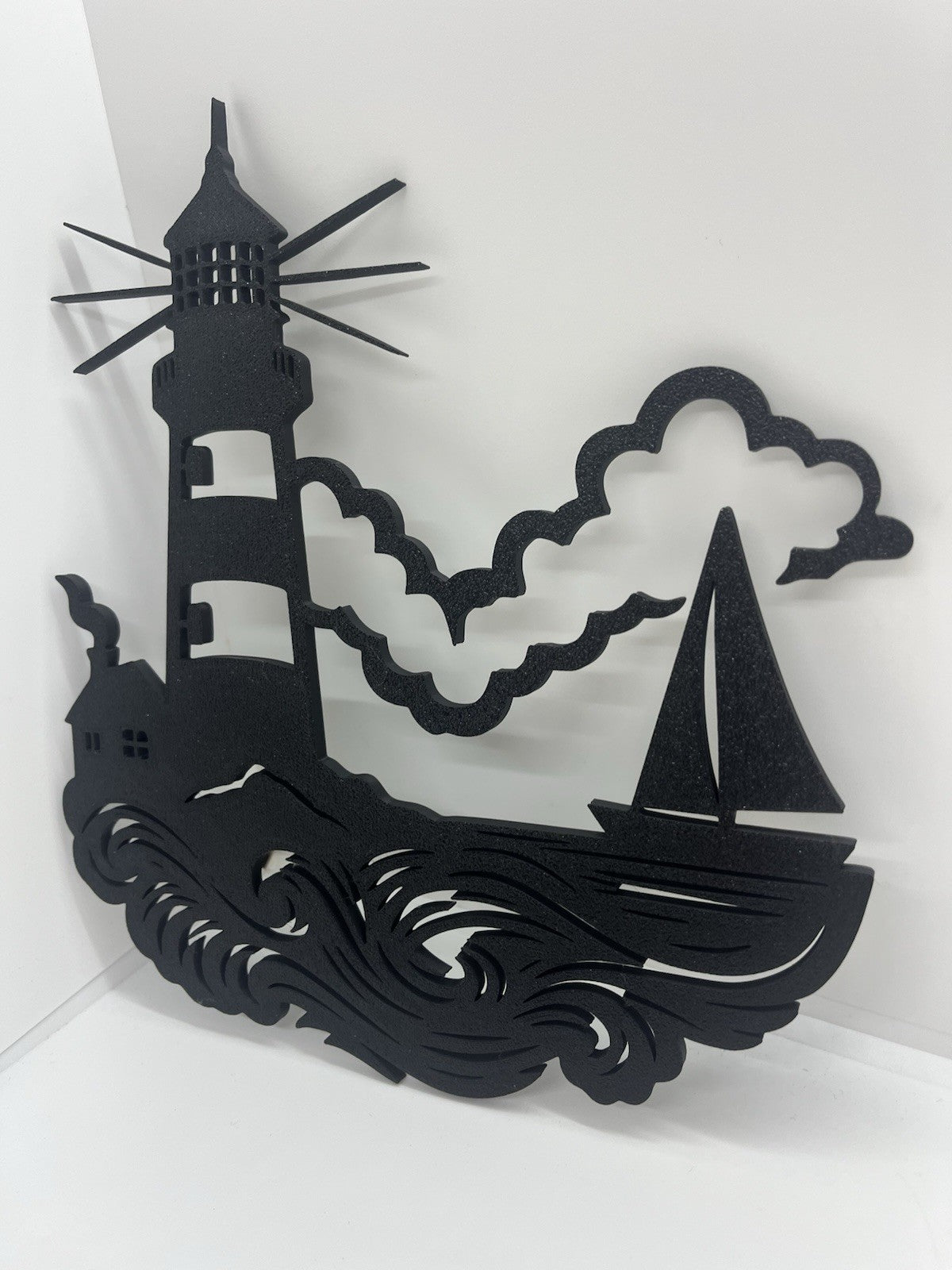 decorazione da parete wall art arte da muro casa faro mare barca PLA