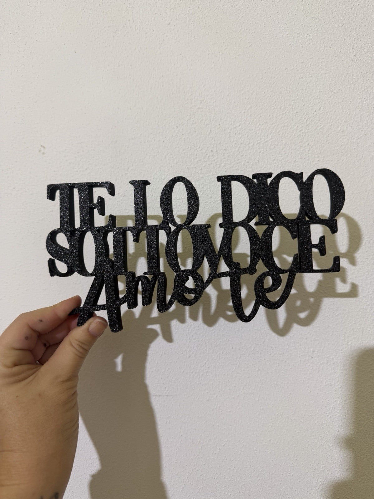 decorazione da parete wall art arte da muro casa frase canzone Vasco rossi PLA